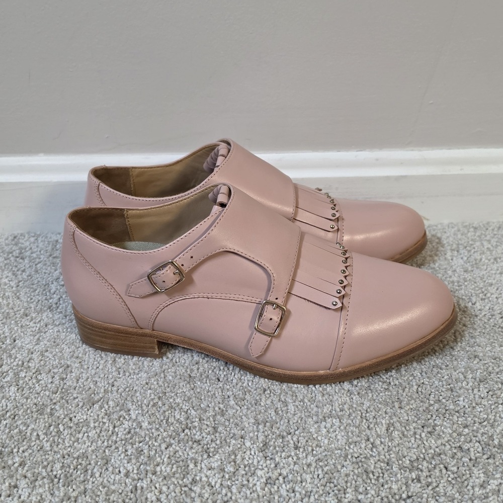 Bared‎ Footwear The Rooster Pink Leather Kiltie Double Monk Oxford Shoes EU 38